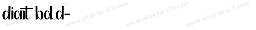diont bold字体转换